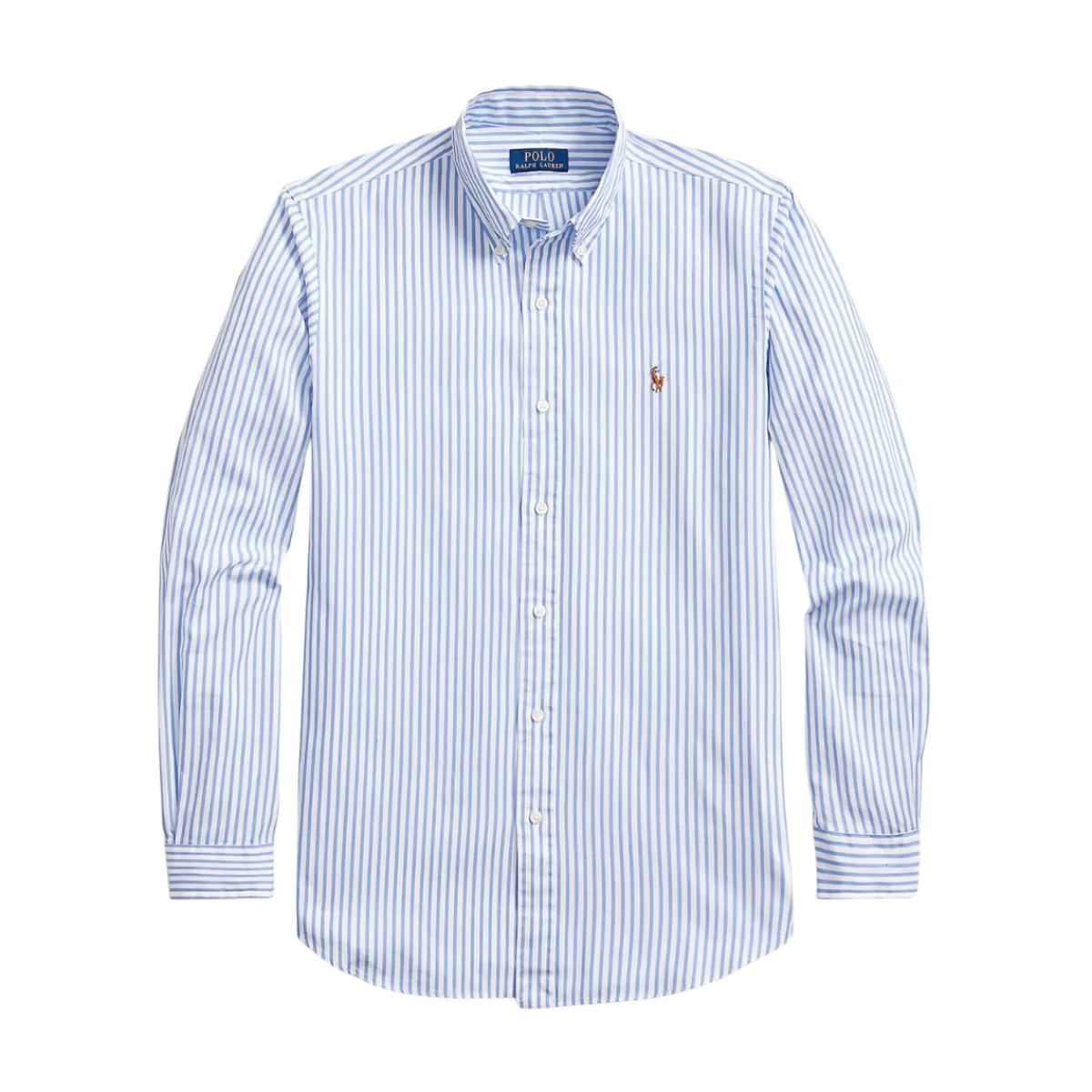 Best Polo Ralph Lauren ong eeve port hirt - Bue/White