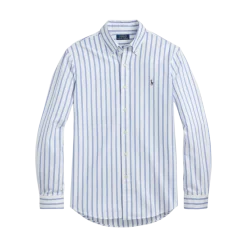 Hot Polo Ralph Lauren ong eeve port hirt - Bue/White