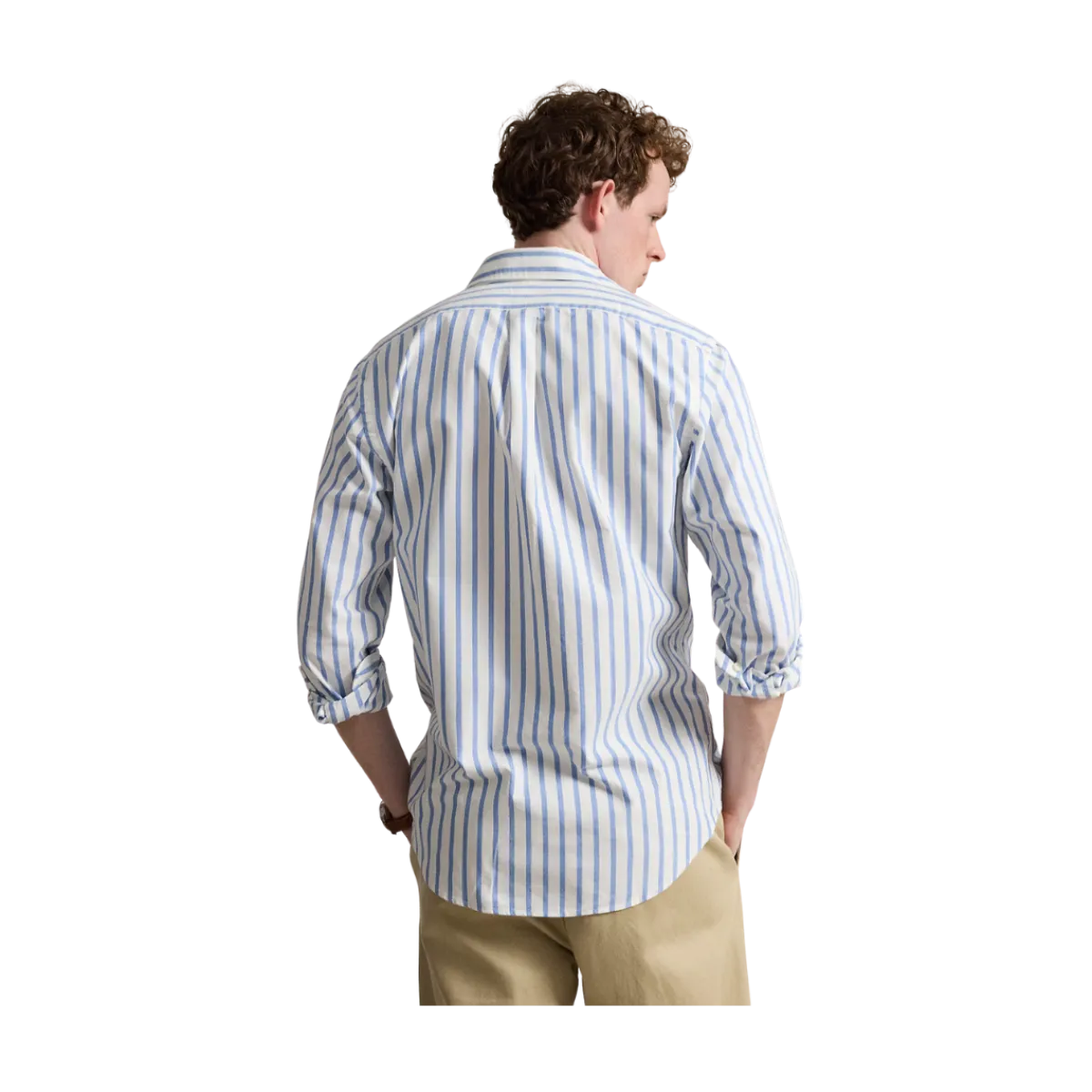 Hot Polo Ralph Lauren ong eeve port hirt - Bue/White