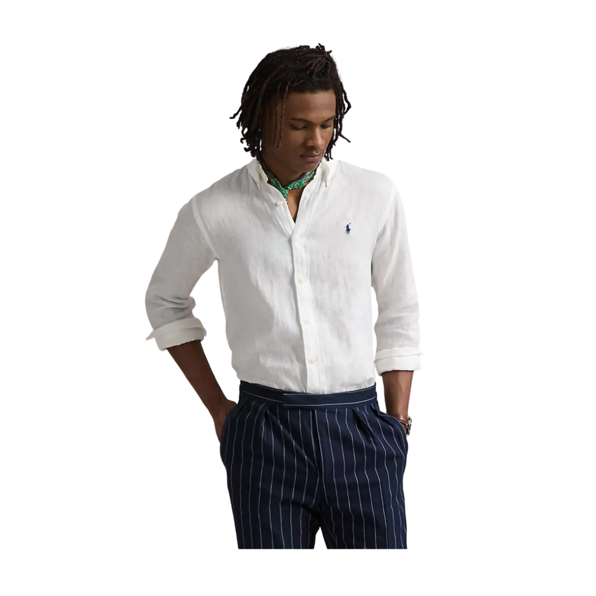 Hot Polo Ralph Lauren ong Seeve Sport Shirt - Ceramic White