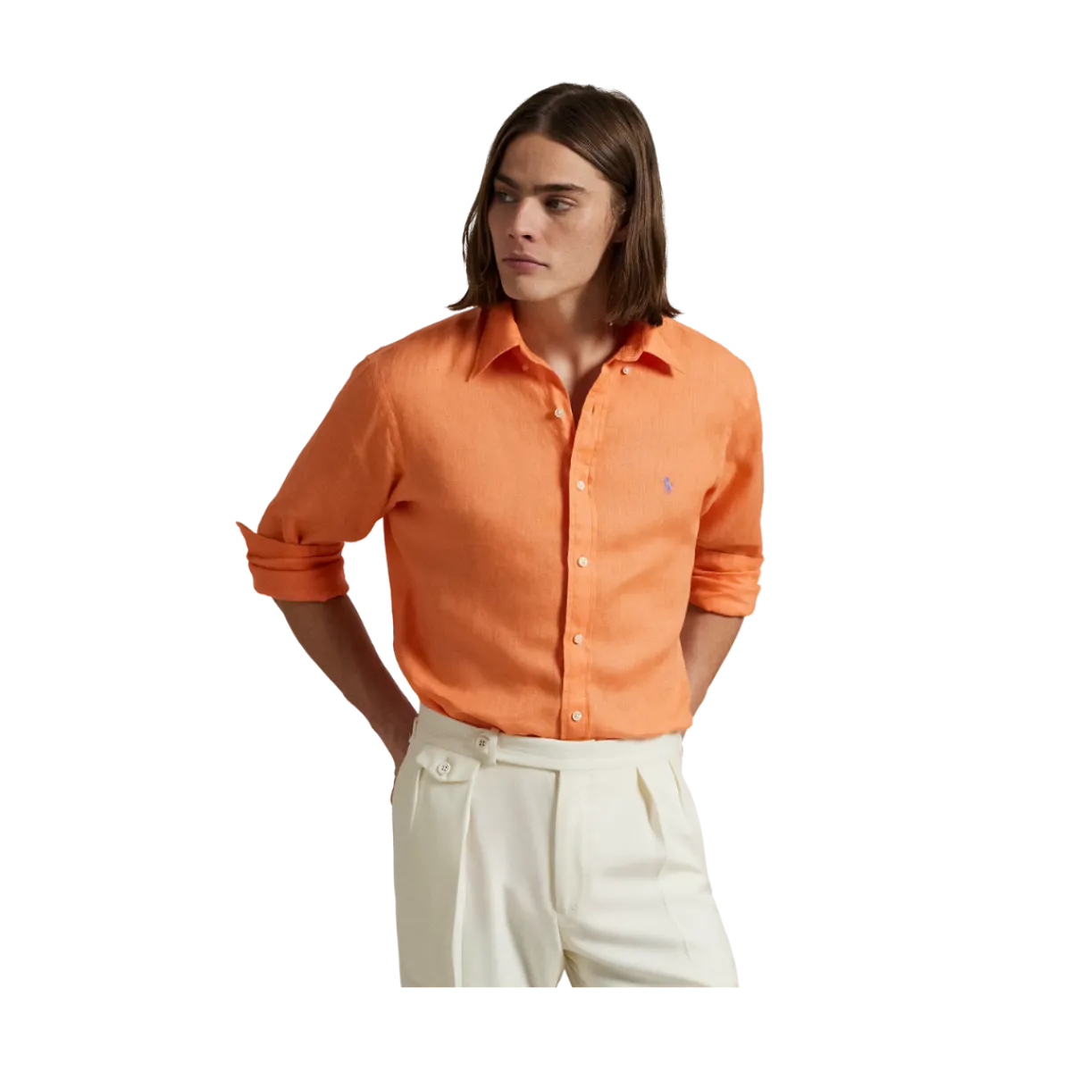 Best Polo Ralph Lauren Long leeve port hirt - Poppy