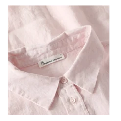 Best Knowledge Cotton Apparel ooe inen hirt - Pink