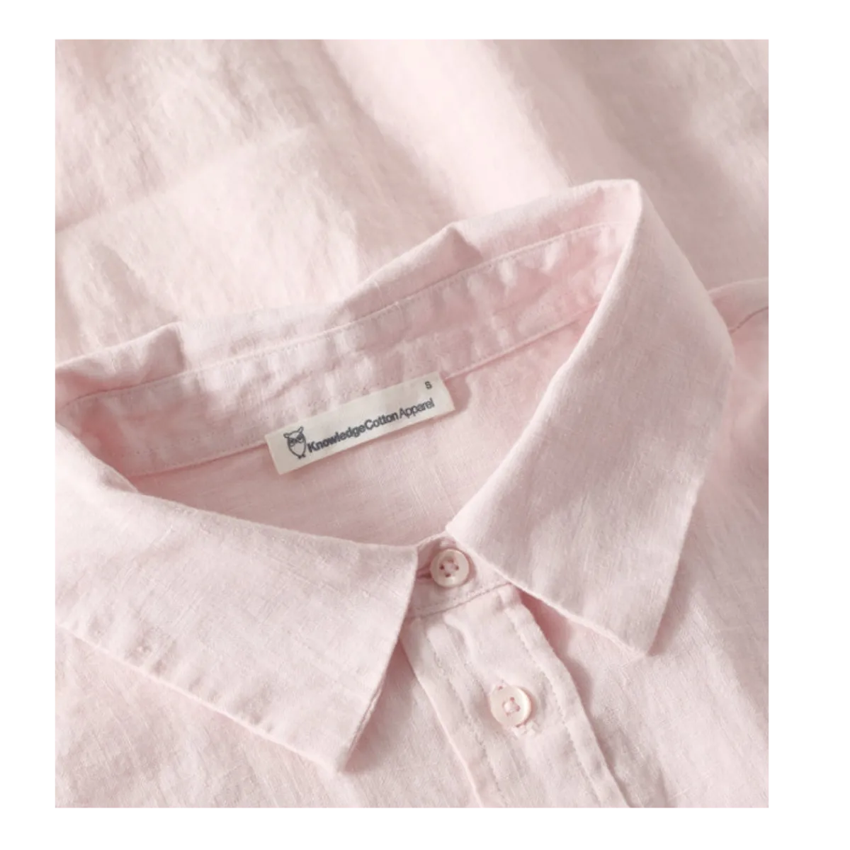 Best Knowledge Cotton Apparel ooe inen hirt - Pink