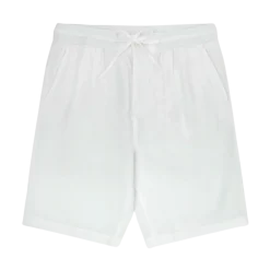 Online Knowledge Cotton Apparel oose inen shorts - Bright White