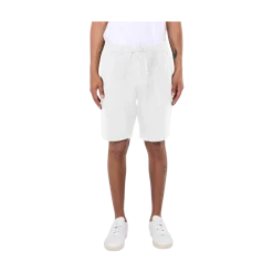 Online Knowledge Cotton Apparel oose inen shorts - Bright White