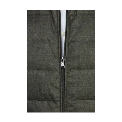 Sale Hansen & Jacob Lt Down Supersonic Wool Vest - Moss Green