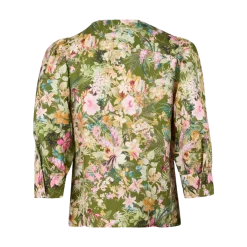 Stenströms Lykke Blouse - Green pattern