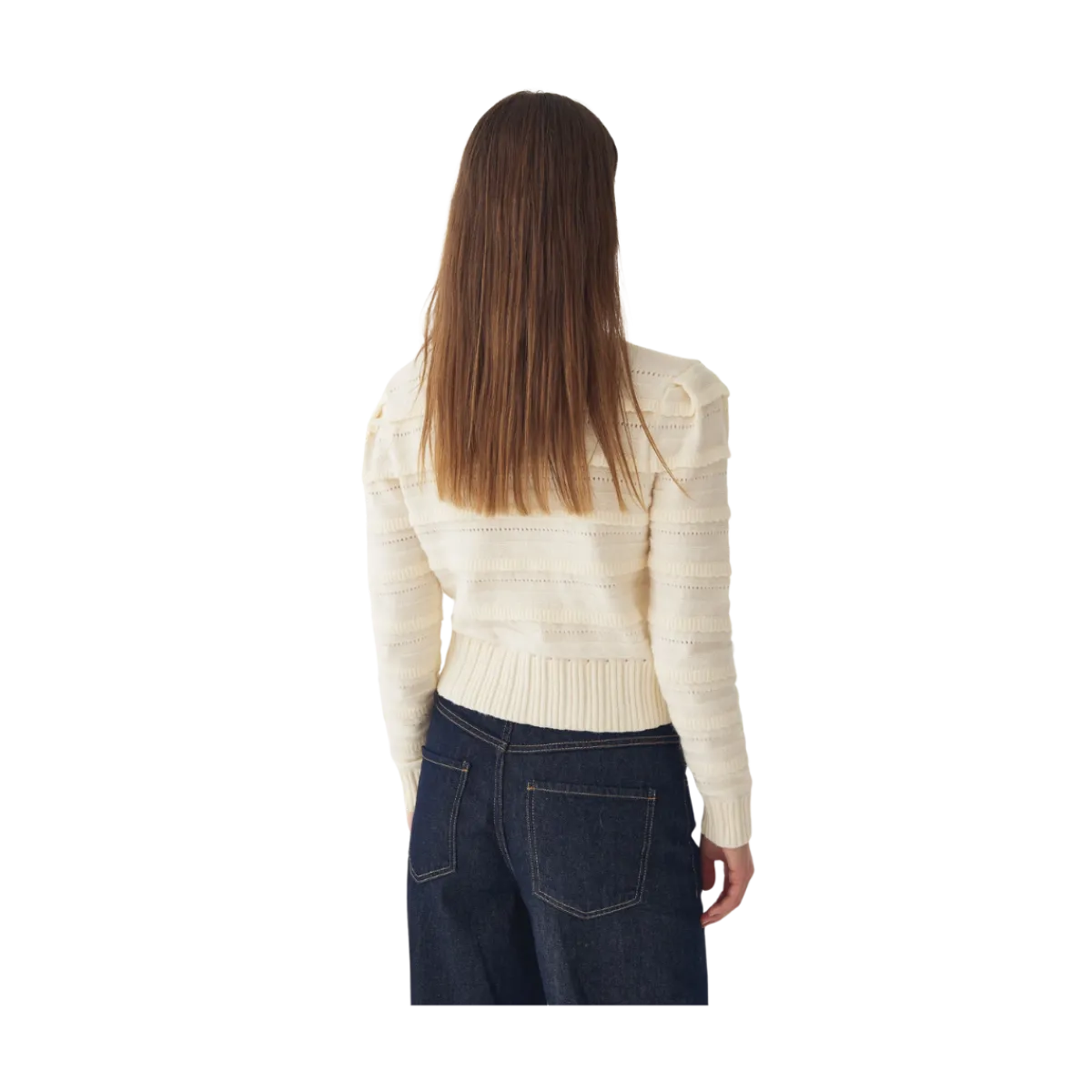 Hot Noella Maddion Knit Cardigan - Ivory