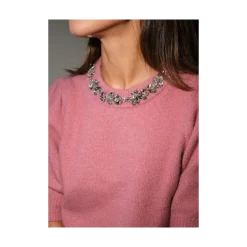 Hot Neo Noir Maia Stone Knit blouse - 165 ROSE