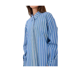 Sale Norr Maloa Shirt - Blue Stripe