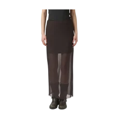 New Neo Noir Marlise Mesh Skirt - Dark brown