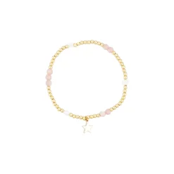 Outlet DARK Department Metal Bead Bracelet W/Stone Beads & Pearls - Rose