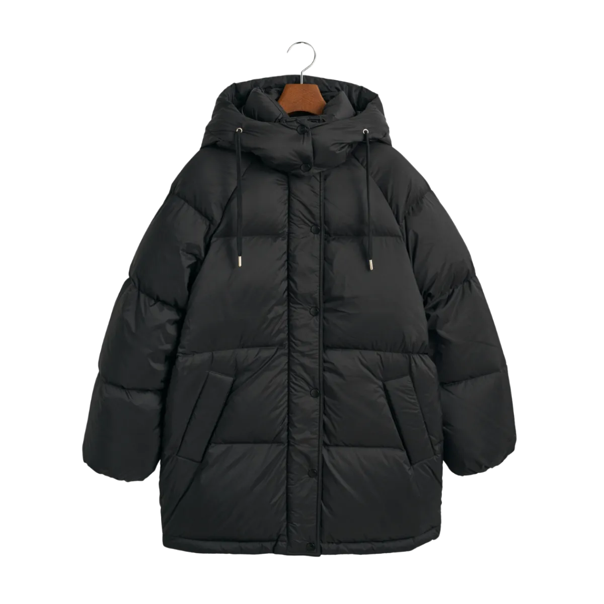 Discount Gant Mid Length Down Jacket - Black