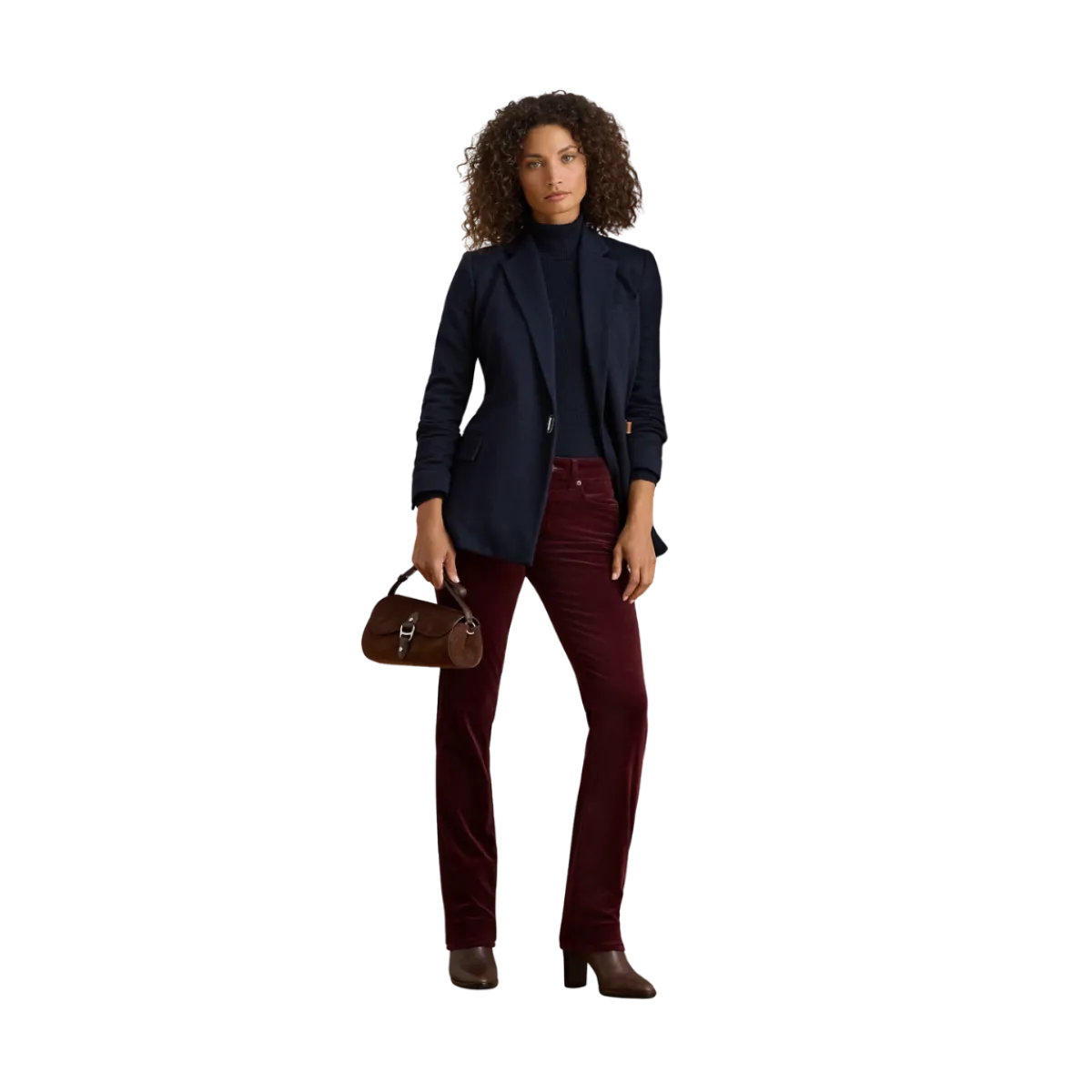 New Lauren Midrise 5 Pocket - Dark Garnet