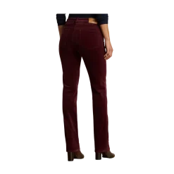 New Lauren Midrise 5 Pocket - Dark Garnet