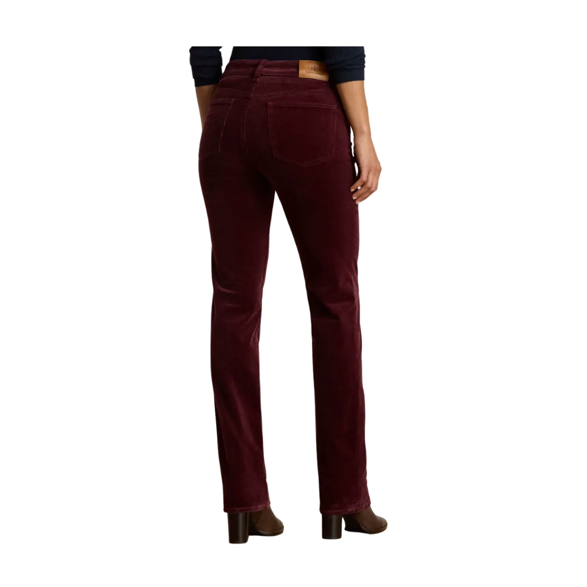 New Lauren Midrise 5 Pocket - Dark Garnet