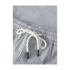 Outlet Knowledge Cotton Apparel id-Thigh Stripe Seersucker Swishorts - Bue stripe