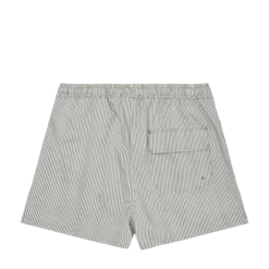 Clearance Knowledge Cotton Apparel id-Thigh Stripe Seersucker Swishorts - Green stripe