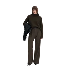 New Filippa K ika Yak Funneneck weater - Dark Khaki Green