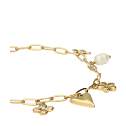 Hot My Jewellery Minimalist Chain Bracelet with Charms - Gold