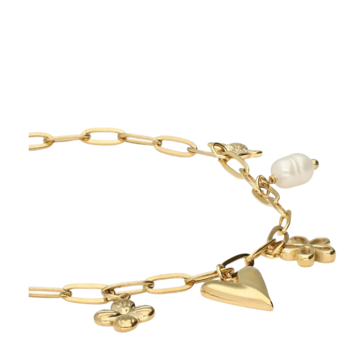 Hot My Jewellery Minimalist Chain Bracelet with Charms - Gold