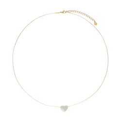 Online My Jewellery Minimalist Necklace with Heart Pearl - Gold