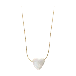 Online My Jewellery Minimalist Necklace with Heart Pearl - Gold