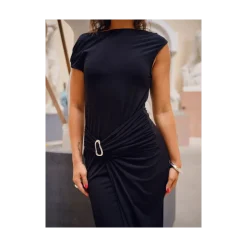 Best Neo Noir Minja Drapy Dress - 100 Black