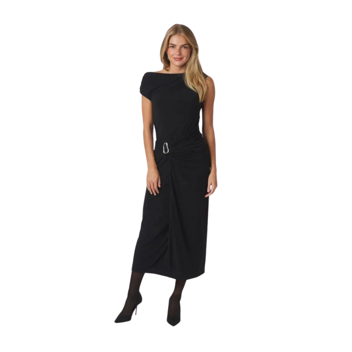 Best Neo Noir Minja Drapy Dress - 100 Black