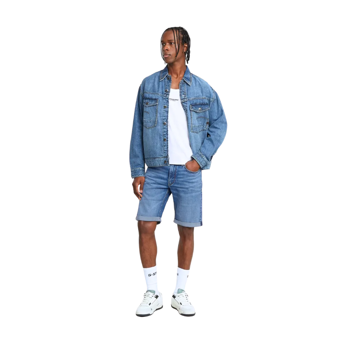 Discount G-star raw Mosa Shorts - Faded Cascade