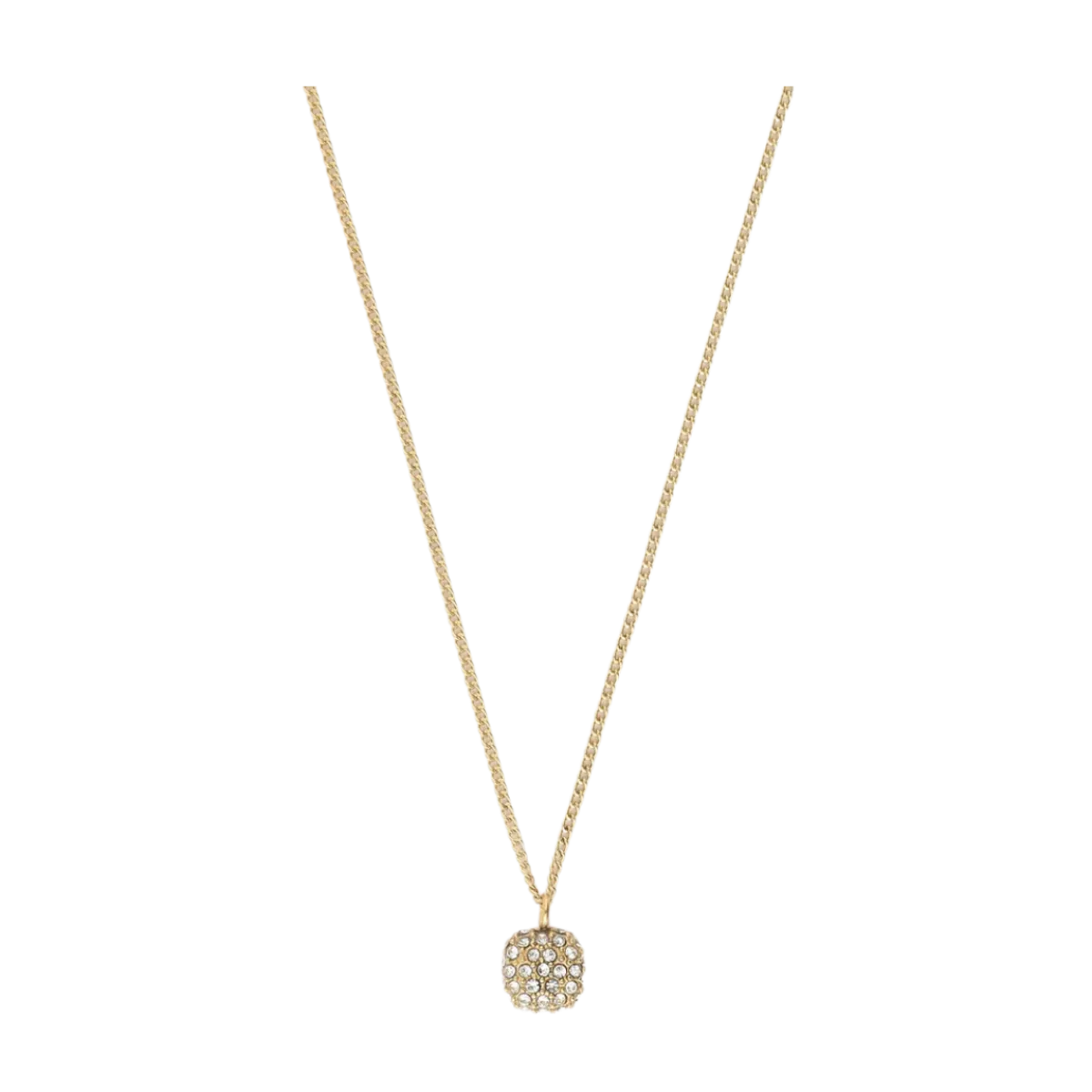 Discount My Jewellery Necklace Fine Strass Square - Gold