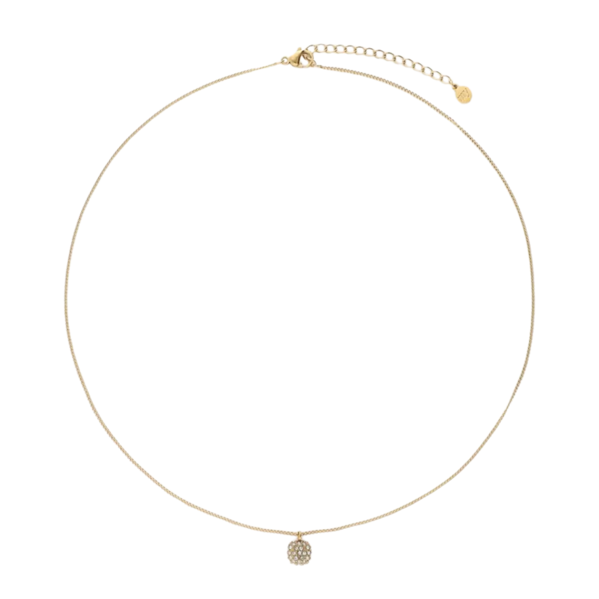 Discount My Jewellery Necklace Fine Strass Square - Gold