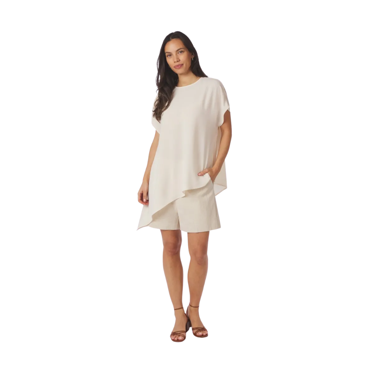 Neo Noir Nerita Asymmetric Blouse - Off White