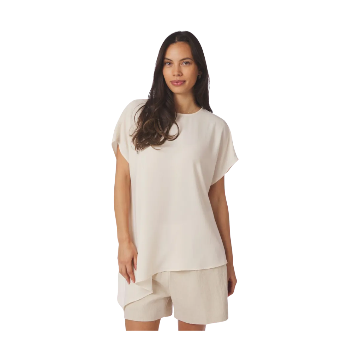 Neo Noir Nerita Asymmetric Blouse - Off White