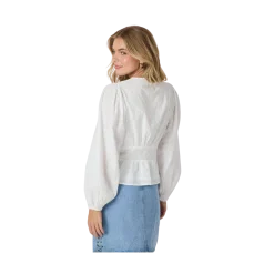 Hot Neo Noir Neroni Embroidery Blouse - White