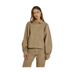 Online Norr Ninni denim shirt - Dark Sand