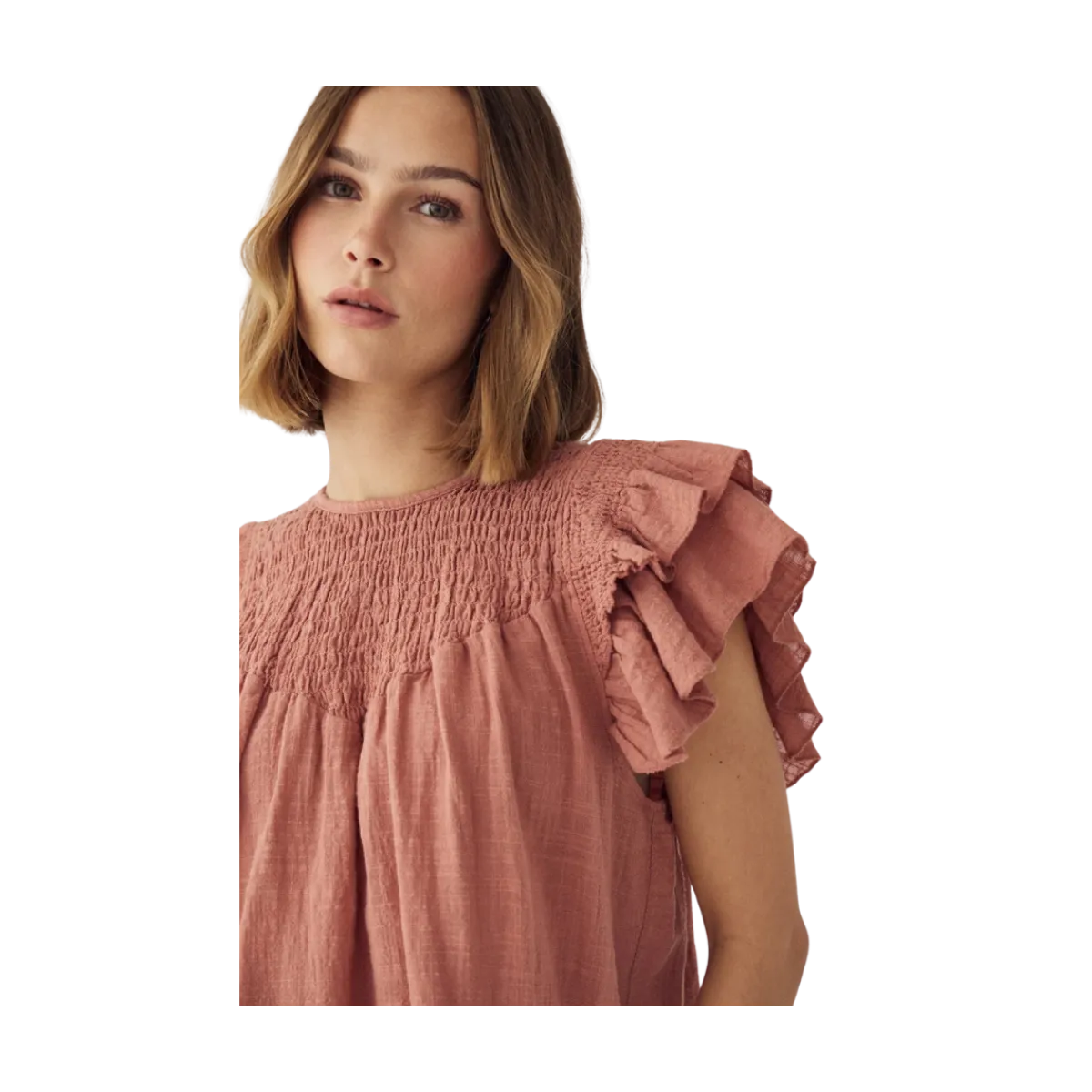 Outlet Noella N-MAURA BLOUSE - RED CLAY
