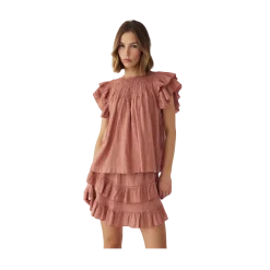 Outlet Noella N-MAURA BLOUSE - RED CLAY
