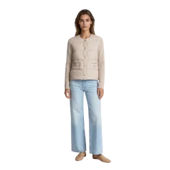 Clearance Veronica Virta Nova down knitted jacket - BEIGE