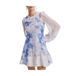 Best By TiMo ORGANZA MINI DRESS - Skylight
