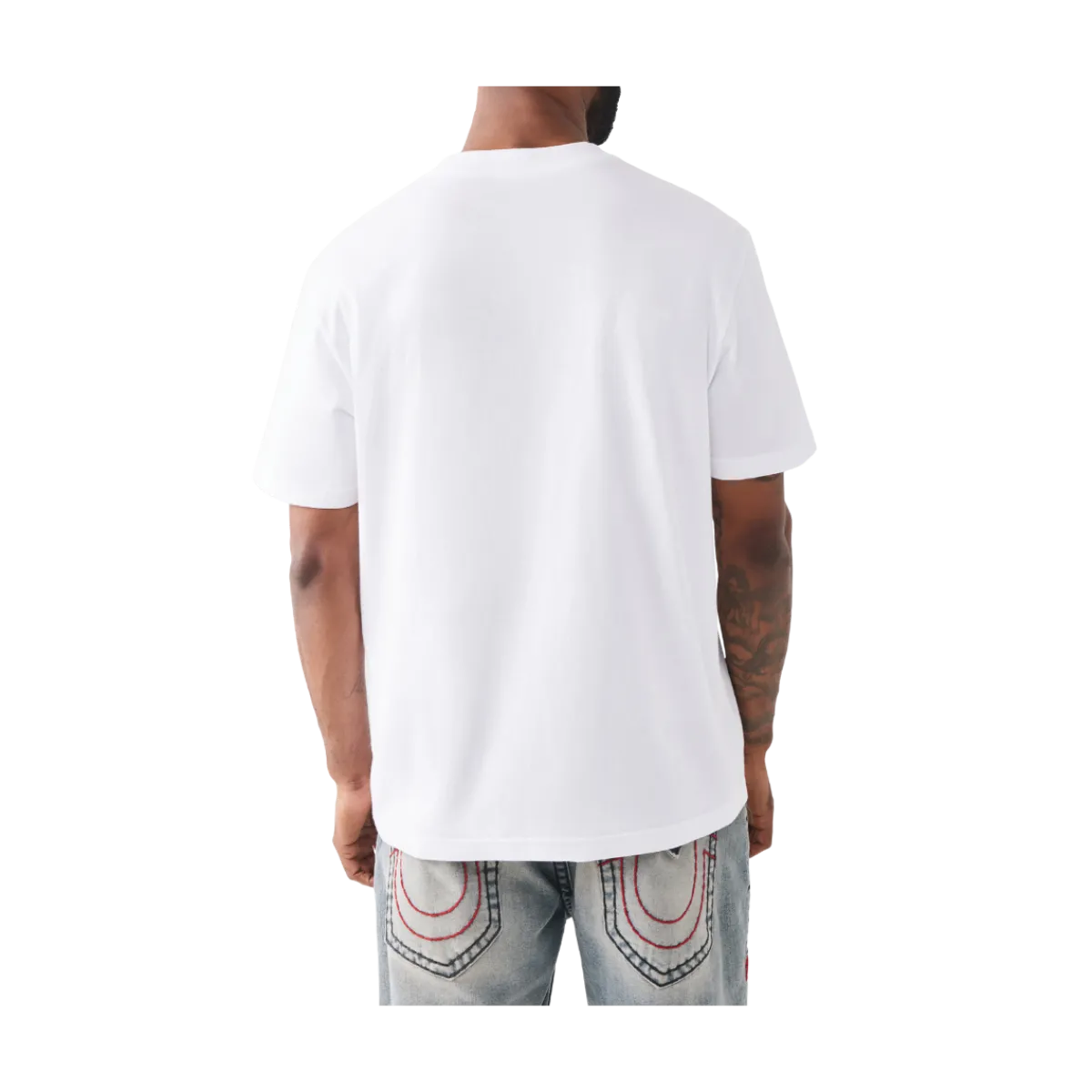 Clearance True Religion Painted Brick Buddha Tee - Optic White