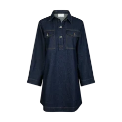 Discount Neo Noir Paras Denim Dress - Dark Blue