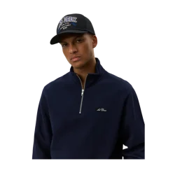 Sale Les Deux Patch Half-Zip Sweatshirt - dark navy