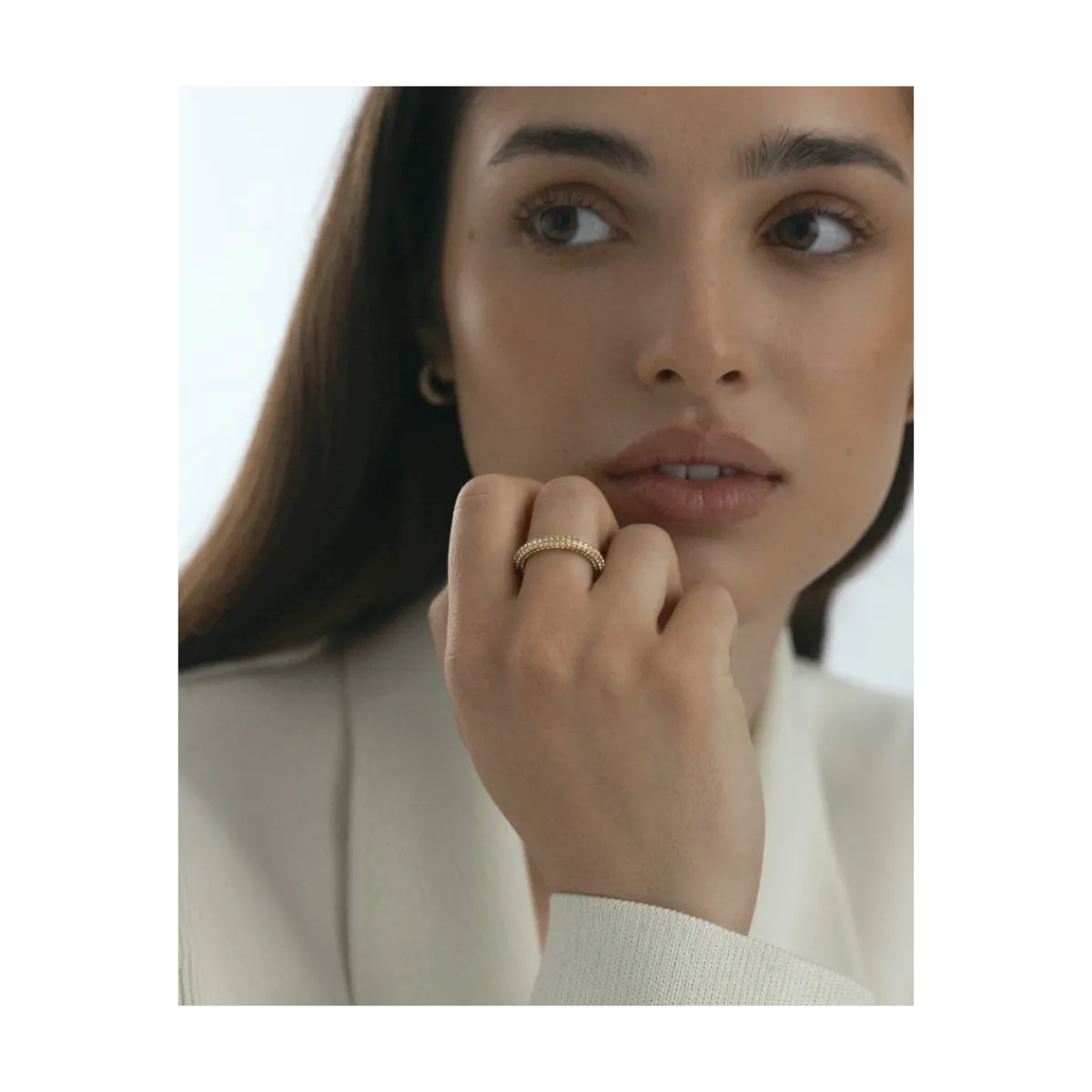 Outlet Mockberg Pavé Eternal Gold Ring - gold