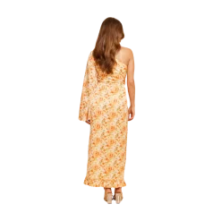 Best Dry Lake Peachy Dress - Orange Flower Print