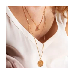 New Caroline Svedbom Petite Drop Necklace Rhodium - 4001 Golden Shadow