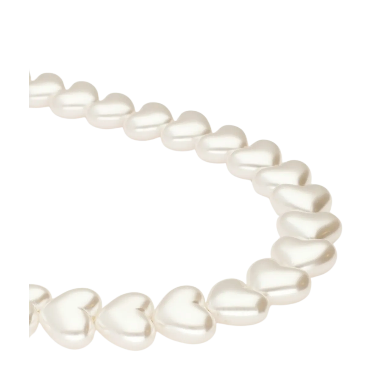 Hot My Jewellery Phone cord pearl hearts - 1200 Gold