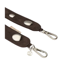 Hot My Jewellery Phone cord suede studs brown - 100 BROWN