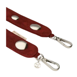 Hot My Jewellery Phone cord suede studs burgundy - 275 Dark Red