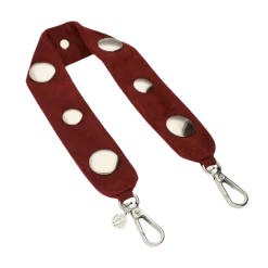 Hot My Jewellery Phone cord suede studs burgundy - 275 Dark Red